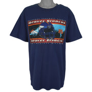 NFL (Logo Athletic) - Denver Broncos Helmet T-Shirt 1990s X-Large Vintage Retro Football
