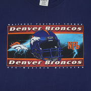 NFL (Logo Athletic) - Denver Broncos Helmet T-Shirt 1990s X-Large Vintage Retro Football