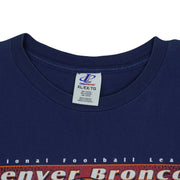 NFL (Logo Athletic) - Denver Broncos Helmet T-Shirt 1990s X-Large Vintage Retro Football
