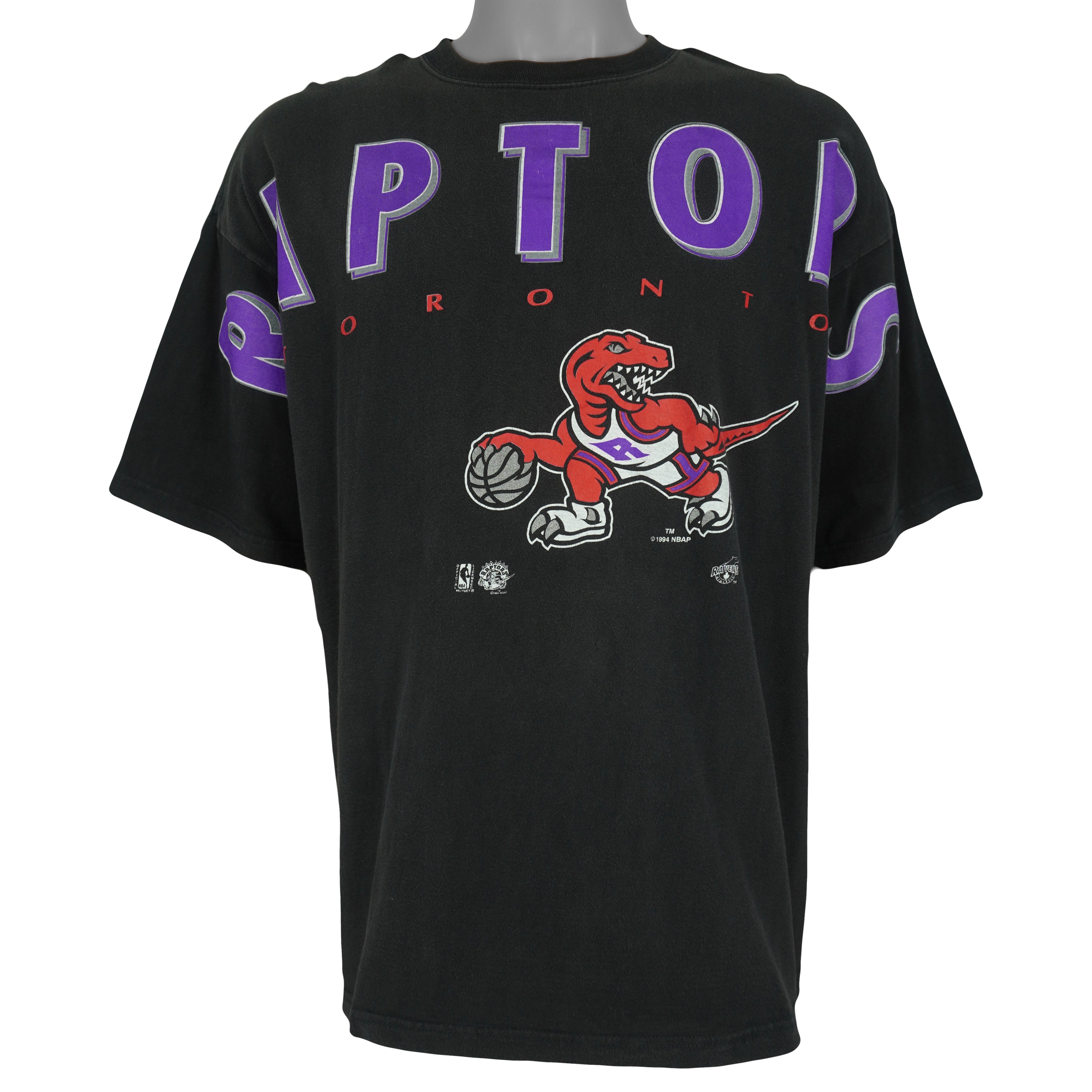 NBA (Ravens) - Toronto Raptors Basketball T-Shirt 1994 X-Large Vintage Retro Basketball