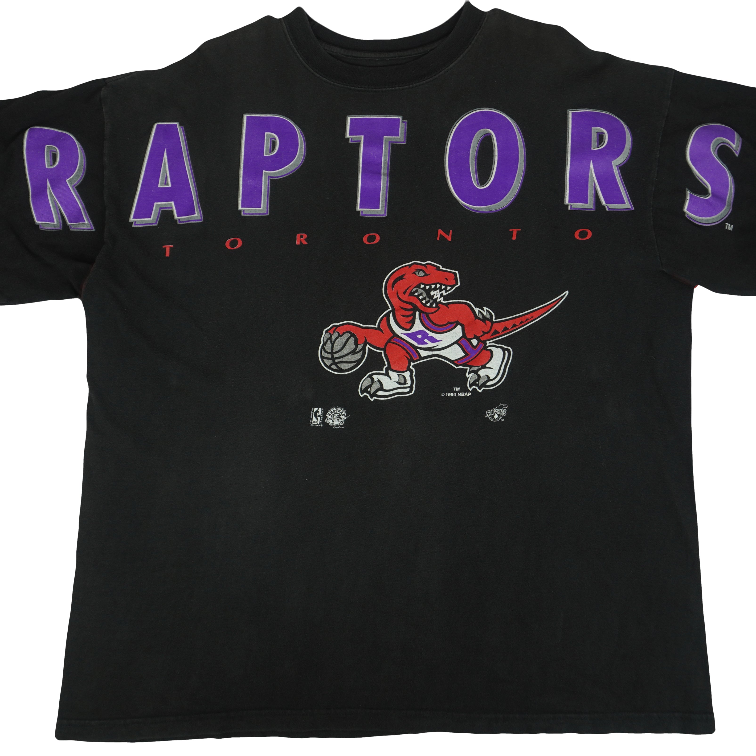 NBA (Ravens) - Toronto Raptors Basketball T-Shirt 1994 X-Large Vintage Retro Basketball