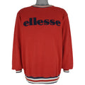 Ellesse - Red Spell-Out Crew Neck Sweatshirt 1990s X-Large Vintage Retro