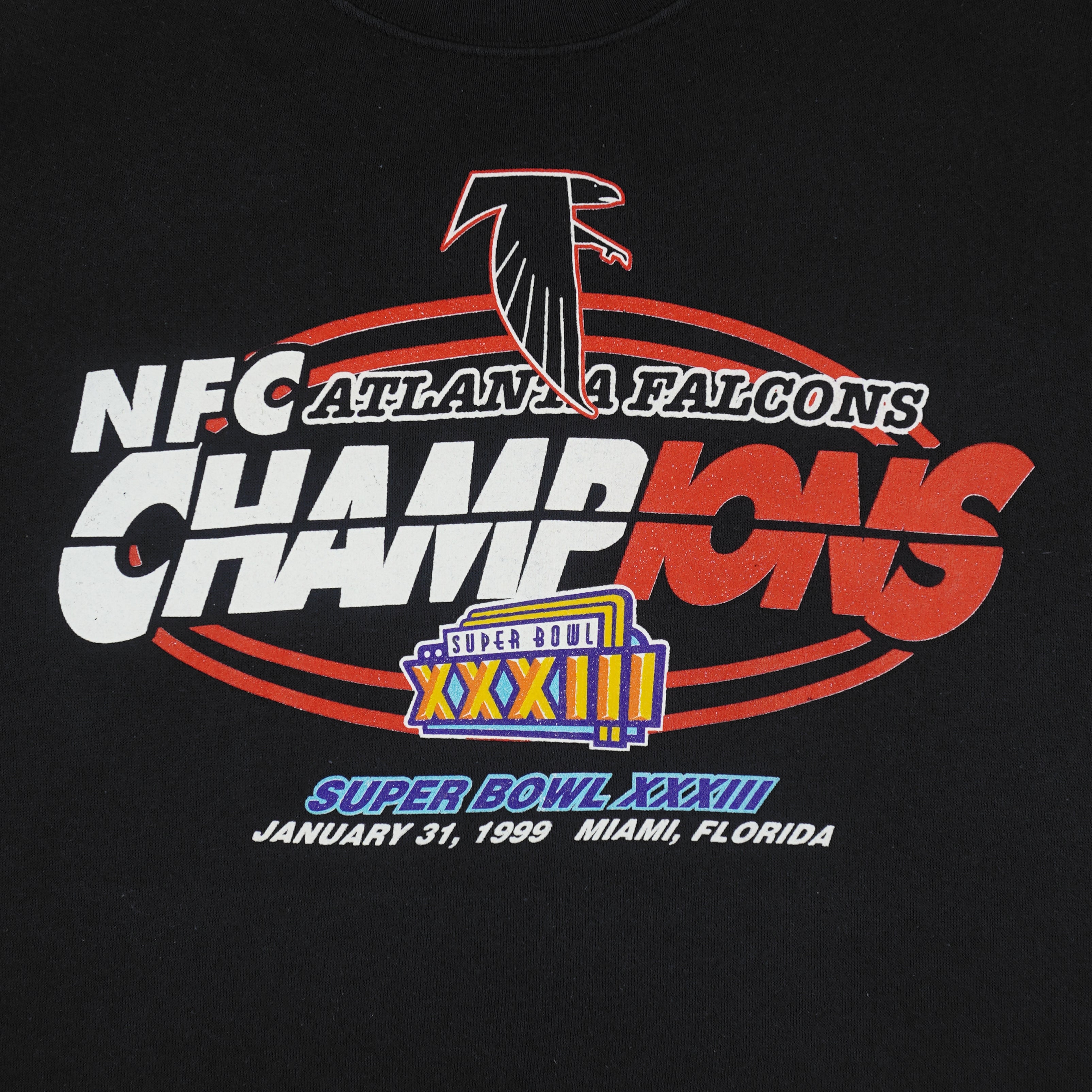 NFL (Tultex) - Atlanta Falcons Super Bowl Champions Sweatshirt 1999 Large Vintage Retro Football