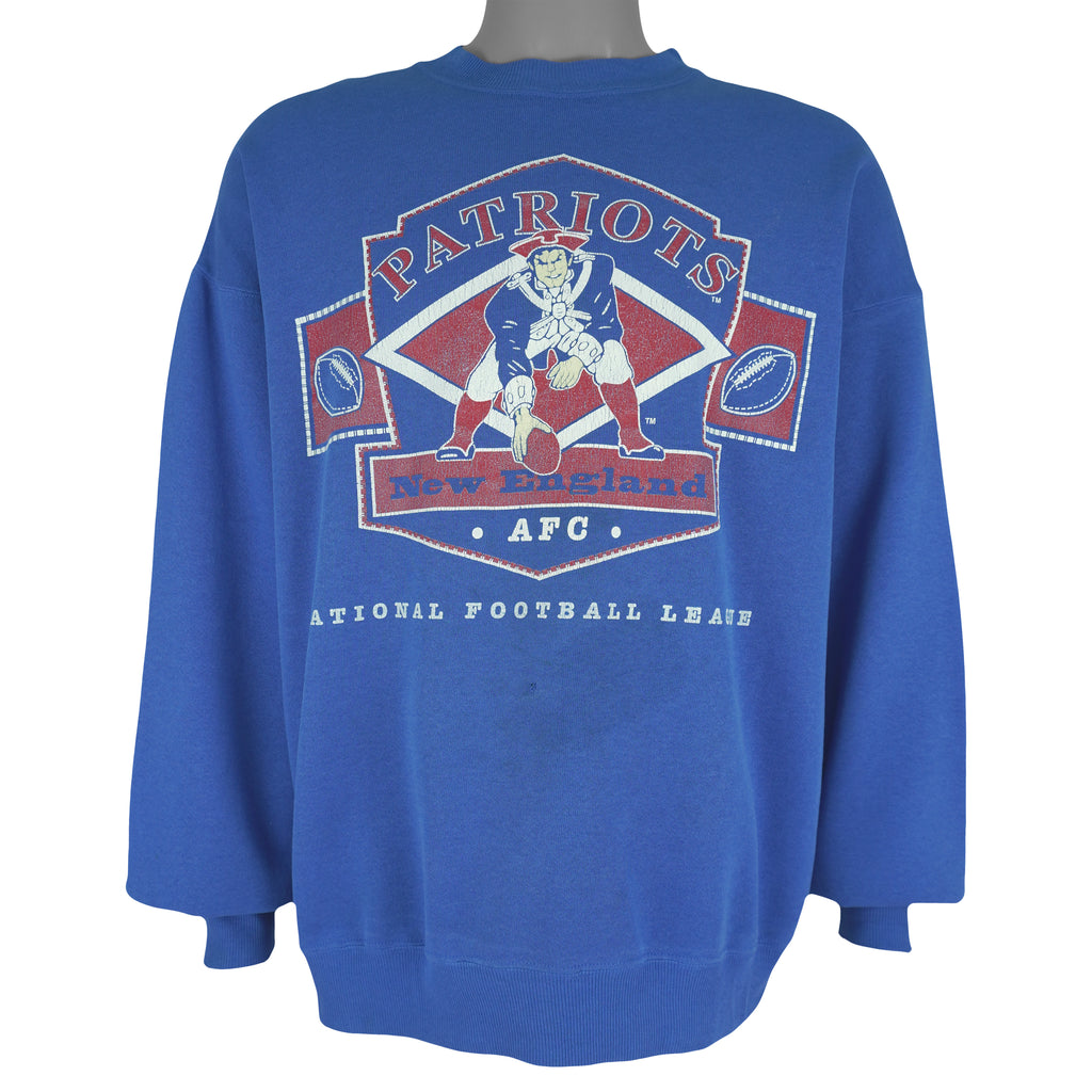 NFL - New England Patriots Crew Neck Sweatshirt 1990s X-Large Vintage Retro Football