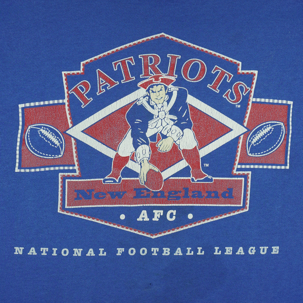 NFL - New England Patriots Crew Neck Sweatshirt 1990s X-Large Vintage Retro Football