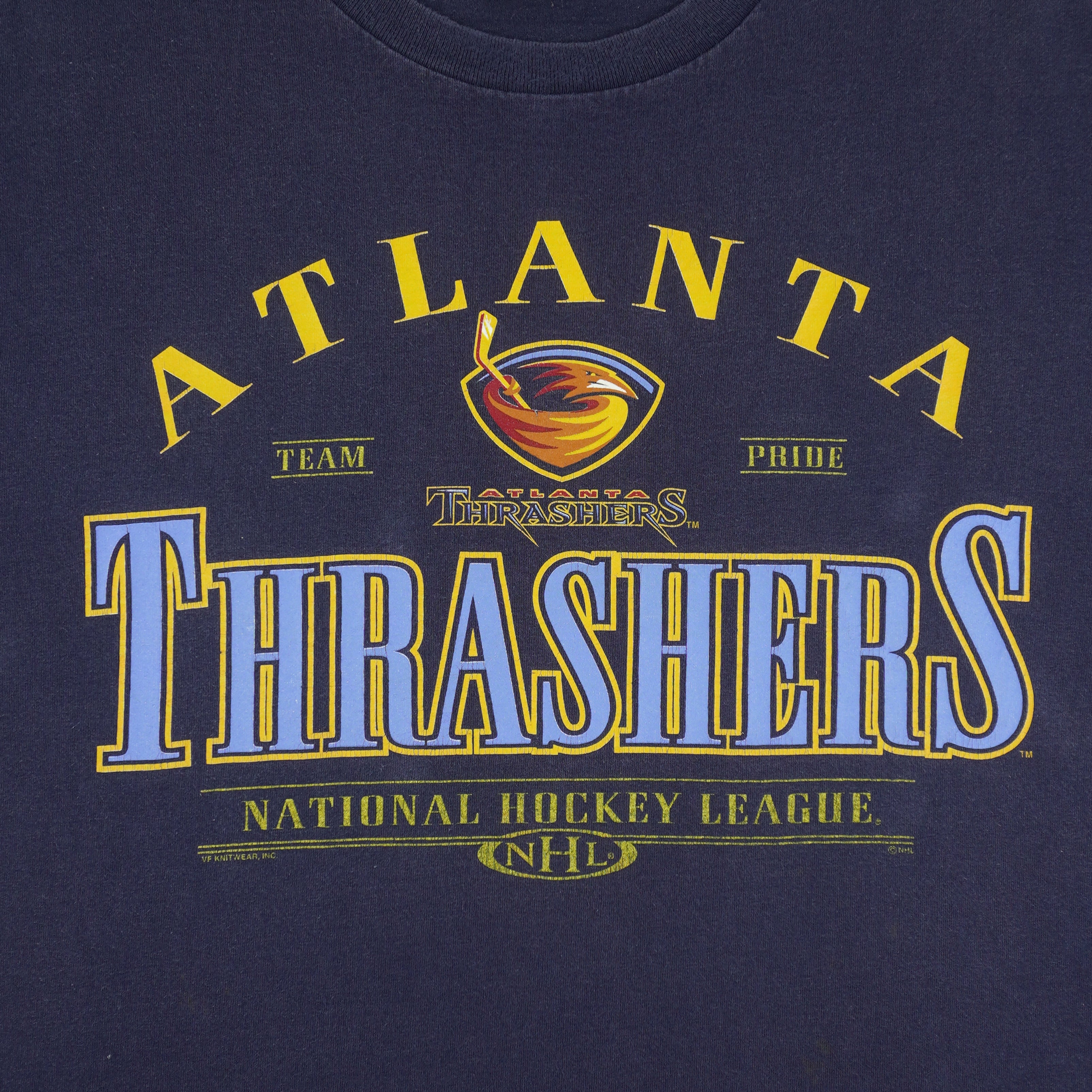 NHL (Lee Sport) - Atlanta Thrashers T-Shirt 1990s Large Vintage Retro Hockey
