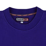 Reebok - Purple Embroidered Sweatshirt 1990s Large Vintage Retro