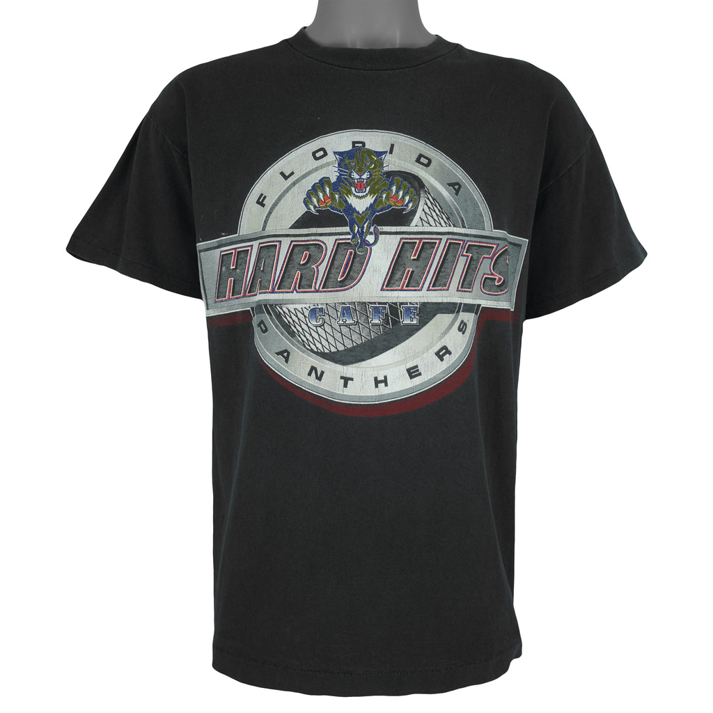 NHL - Florida Panthers Hard Hits Cafe Single Stitch T-Shirt 1990s Medium Vintage Retro Hockey