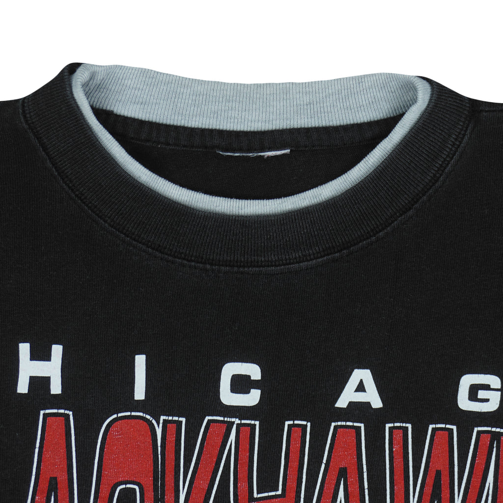 NHL (CGW) - Chicago Blackhawks Roll Up Sleeves 1990s Large Vintage Retro Hockey