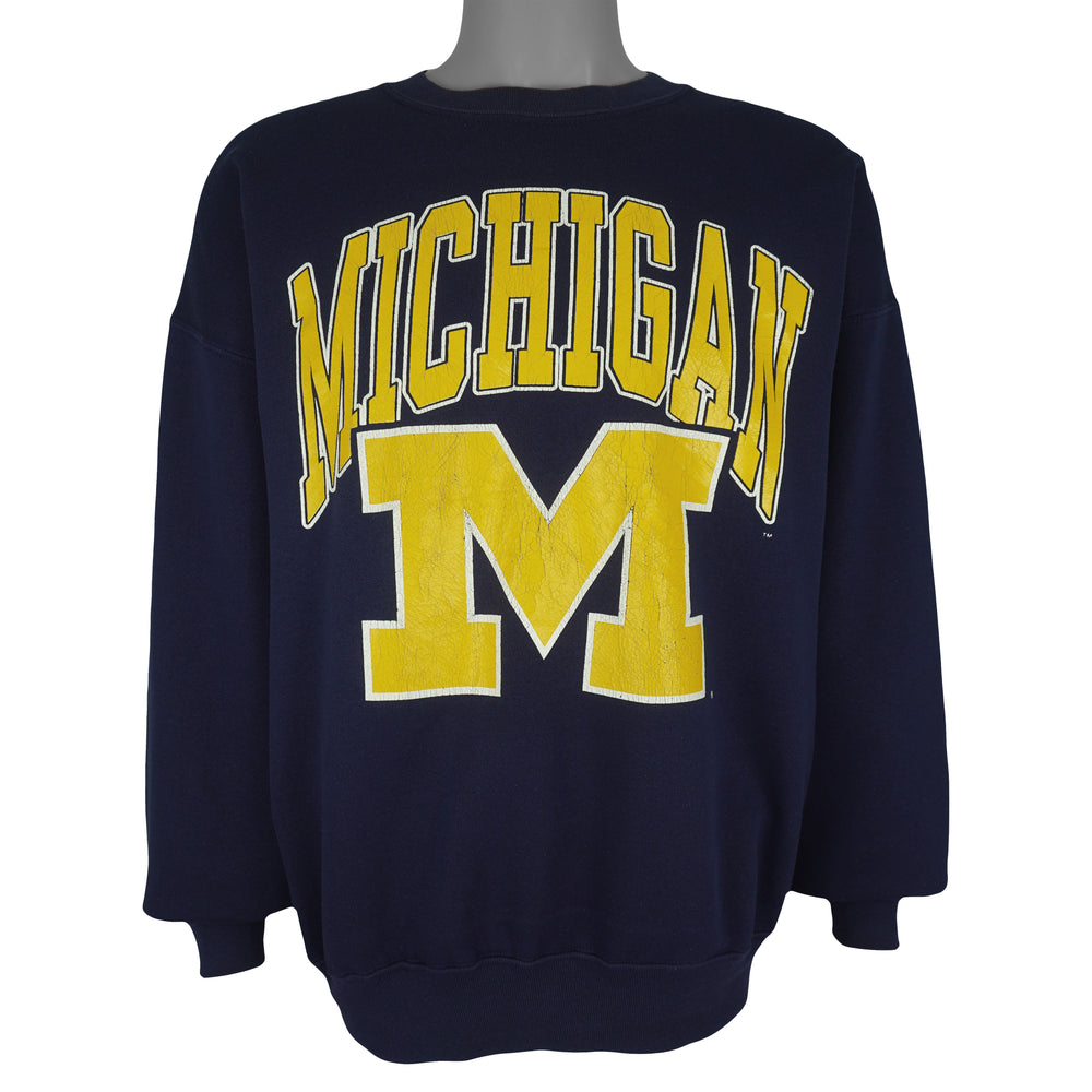 NCAA (Dodger) - Michigan Wolverines Crew Neck Sweatshirt 1990s Large Vintage Retro