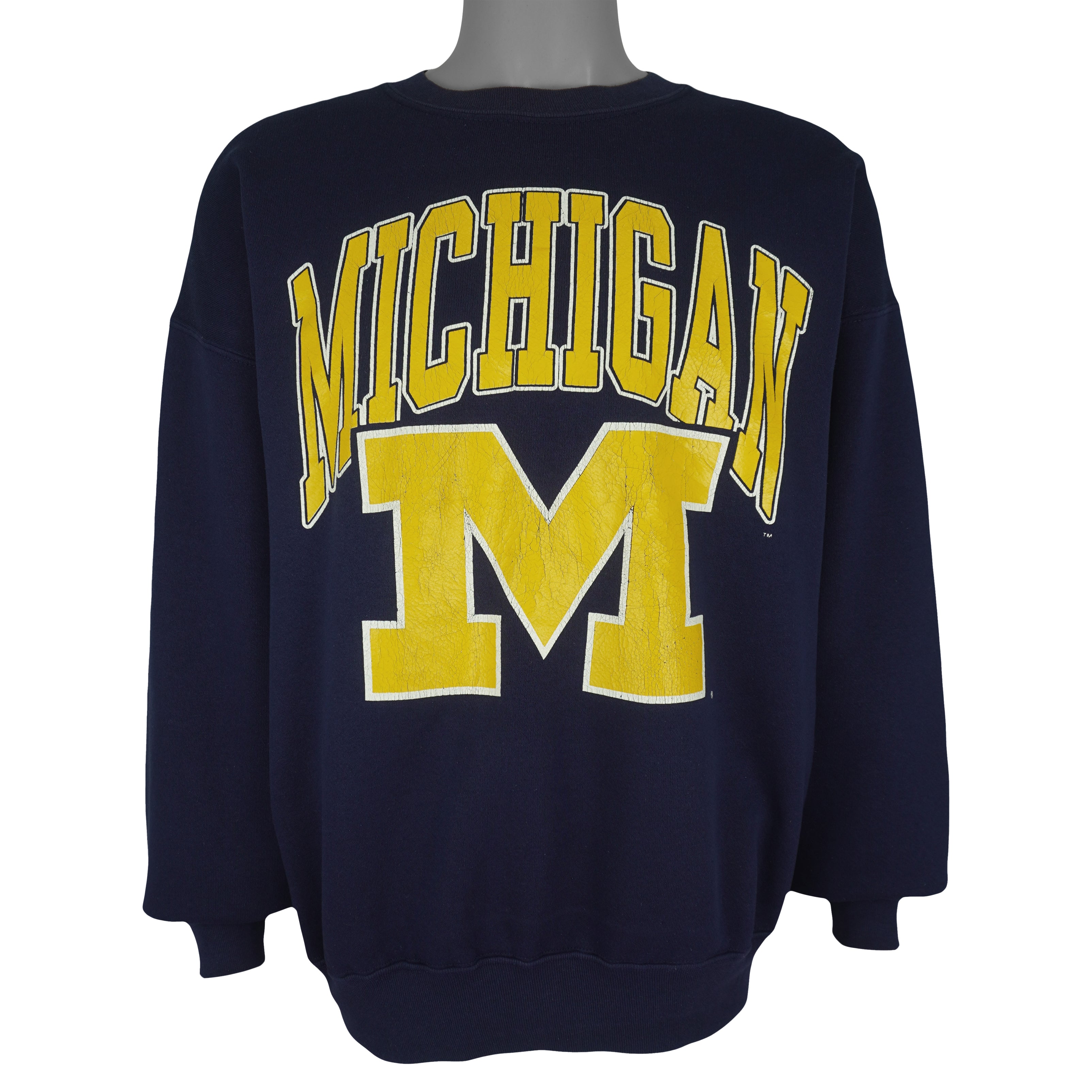 NCAA (Dodger) - Michigan Wolverines Crew Neck Sweatshirt 1990s Large Vintage Retro