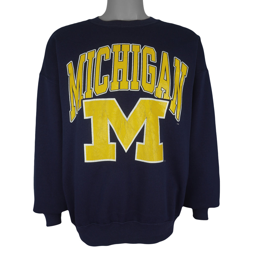 NCAA (Dodger) - Michigan Wolverines Crew Neck Sweatshirt 1990s Large Vintage Retro