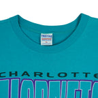 NBA (True Fan) - Charlotte Hornets Sleeveless Shirt 1990s X-Large Vintage Retro Basketball