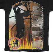 Vintage (National Mills) - Rockin' Da Rim Basketball T-Shirt 1990s Small Vintage Retro Basketball