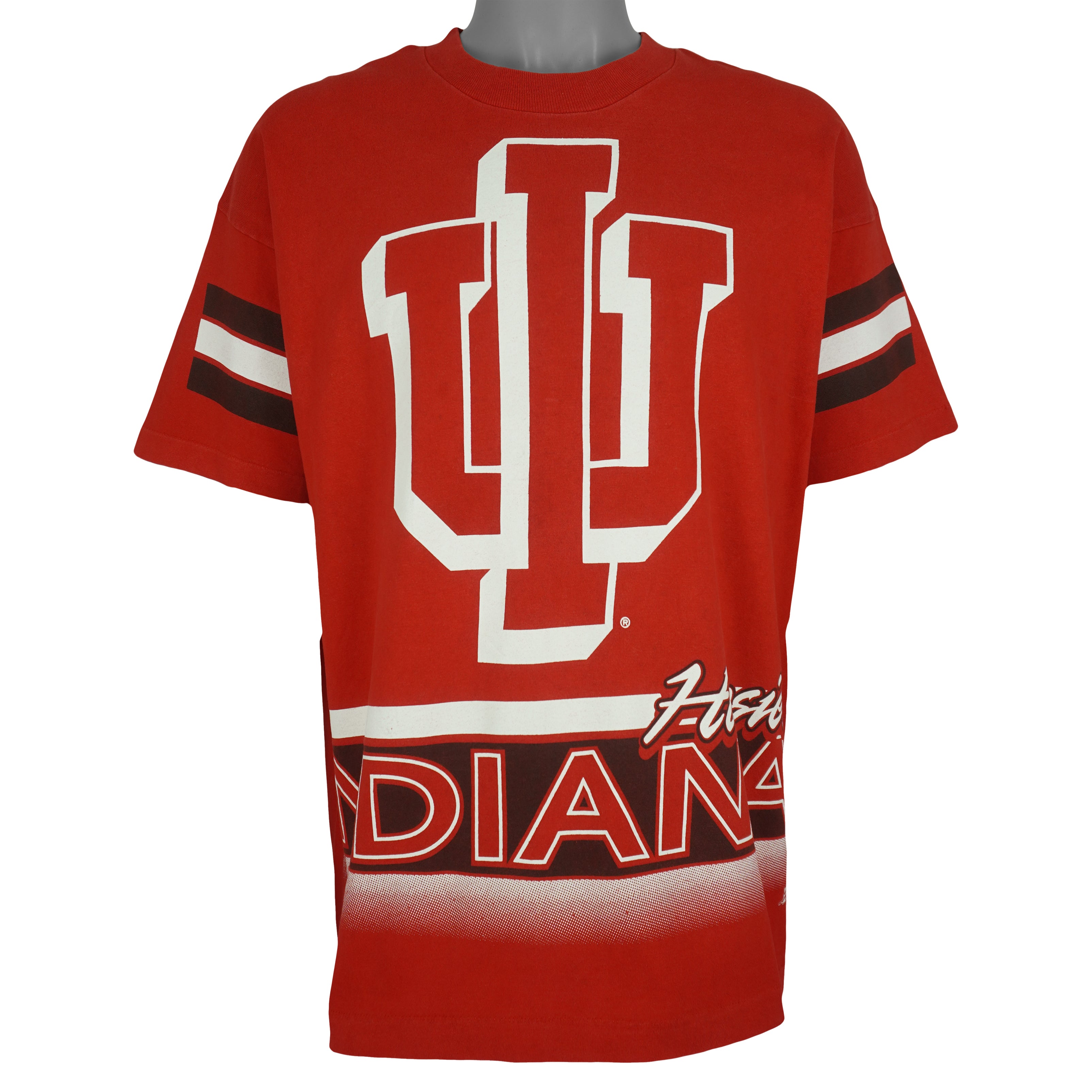 NCAA (Salem) - Red Indiana Hoosiers Single Stitch T-Shirt 1990s X-Large Vintage Retro