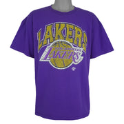 NBA (Logo Athletic) - Los Angeles Lakers T-Shirt 1990s X-Large Vintage Retro Basketball