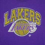 NBA (Logo Athletic) - Los Angeles Lakers T-Shirt 1990s X-Large Vintage Retro Basketball
