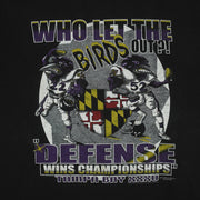 NFL - Baltimore Ravens Who Let The Birds Out T-Shirt 1990s Medium Vintage Retro Football