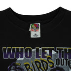 NFL - Baltimore Ravens Who Let The Birds Out T-Shirt 1990s Medium Vintage Retro Football