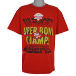 NFL (Nutmeg) - San Francisco 49ers Super Bowl Champs T-Shirt 1995 X-Large Vintage Retro Football