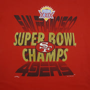 NFL (Nutmeg) - San Francisco 49ers Super Bowl Champs T-Shirt 1995 X-Large Vintage Retro Football