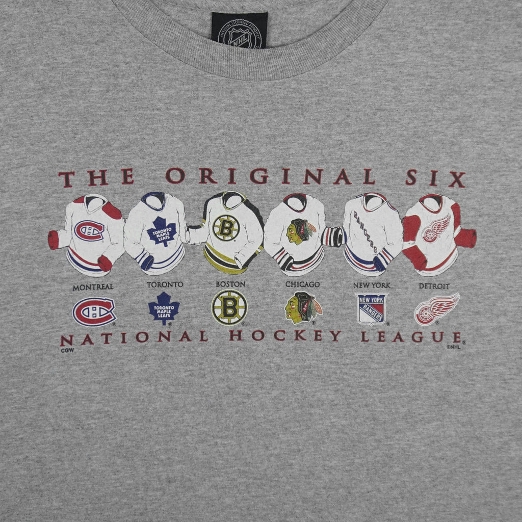 NHL (Waves) - Original Six Team T-Shirt 1990s X-Large Vintage Retro Hockey