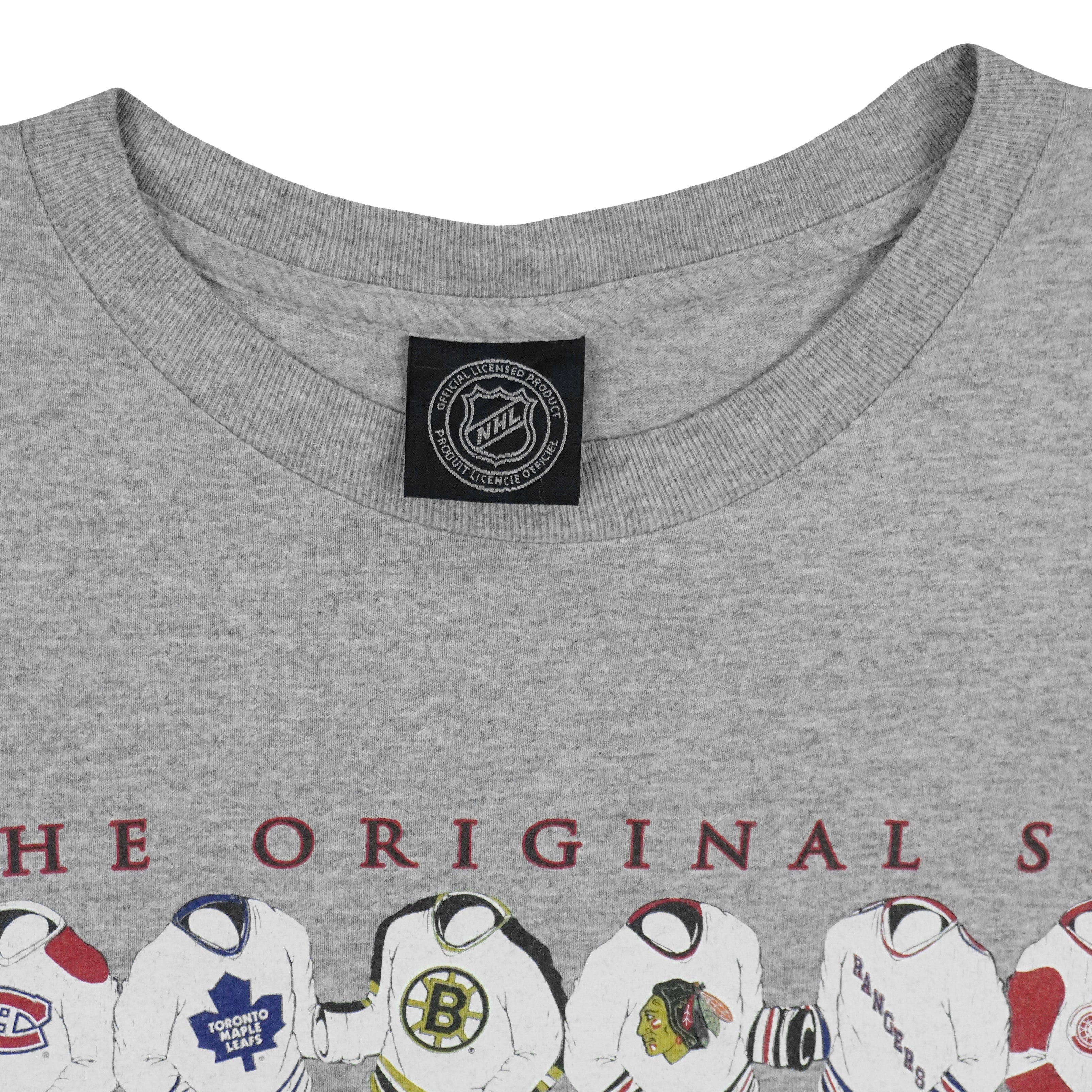 NHL (Waves) - Original Six Team T-Shirt 1990s X-Large Vintage Retro Hockey