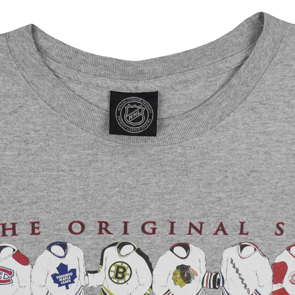 NHL (Waves) - Original Six Team T-Shirt 1990s X-Large Vintage Retro Hockey