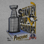 NHL (Salem) - Pittsburgh Penguins Stanley Cup Championship T-Shirt 1992 X-Large Vintage Retro Hockey