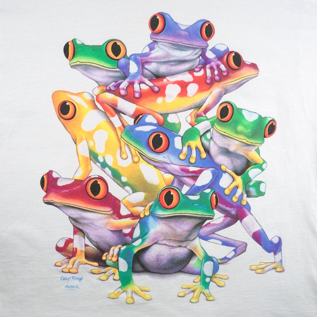Vintage (Fruit Of The Loom) - Leap Frogs T-Shirt 1990s Large Vintage Retro