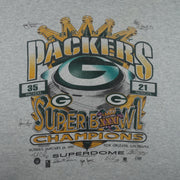 Vintage NFL - Green Bay Packers VS New England Patriots Super Bowl XXXI Sweatshirt 1997 X-Large in gray