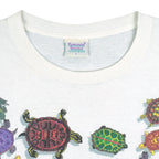 Vintage (Harborside) - Turtle & Dragonfly Animals Print T-Shirt 1990s Large Vintage Retro