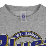 NHL (Logo 7) - St. Louis Blues Crew Neck Sweatshirt 1990s X-Large Vintage Retro Hockey