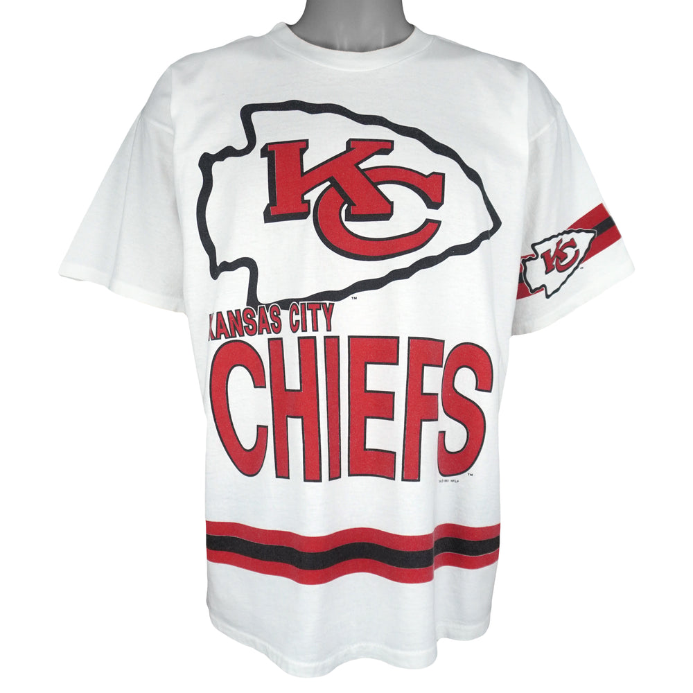 NFL (Salem) - Kansas City Chiefs Single Stitch T-Shirt 1993 Large Vintage Retro Football