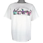Vintage (Crazy Shirt) - Feline Fitness Center Hawaii Cats T-Shirt 1990s Large Vintage Retro