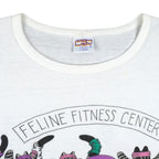 Vintage (Crazy Shirt) - Feline Fitness Center Hawaii Cats T-Shirt 1990s Large Vintage Retro