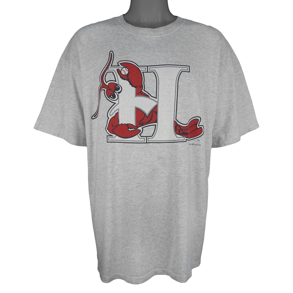 MLB (Dodger) - Hickory Crawdads Single Stitch T-Shirt 1994 X-Large Vintage Retro Baseball