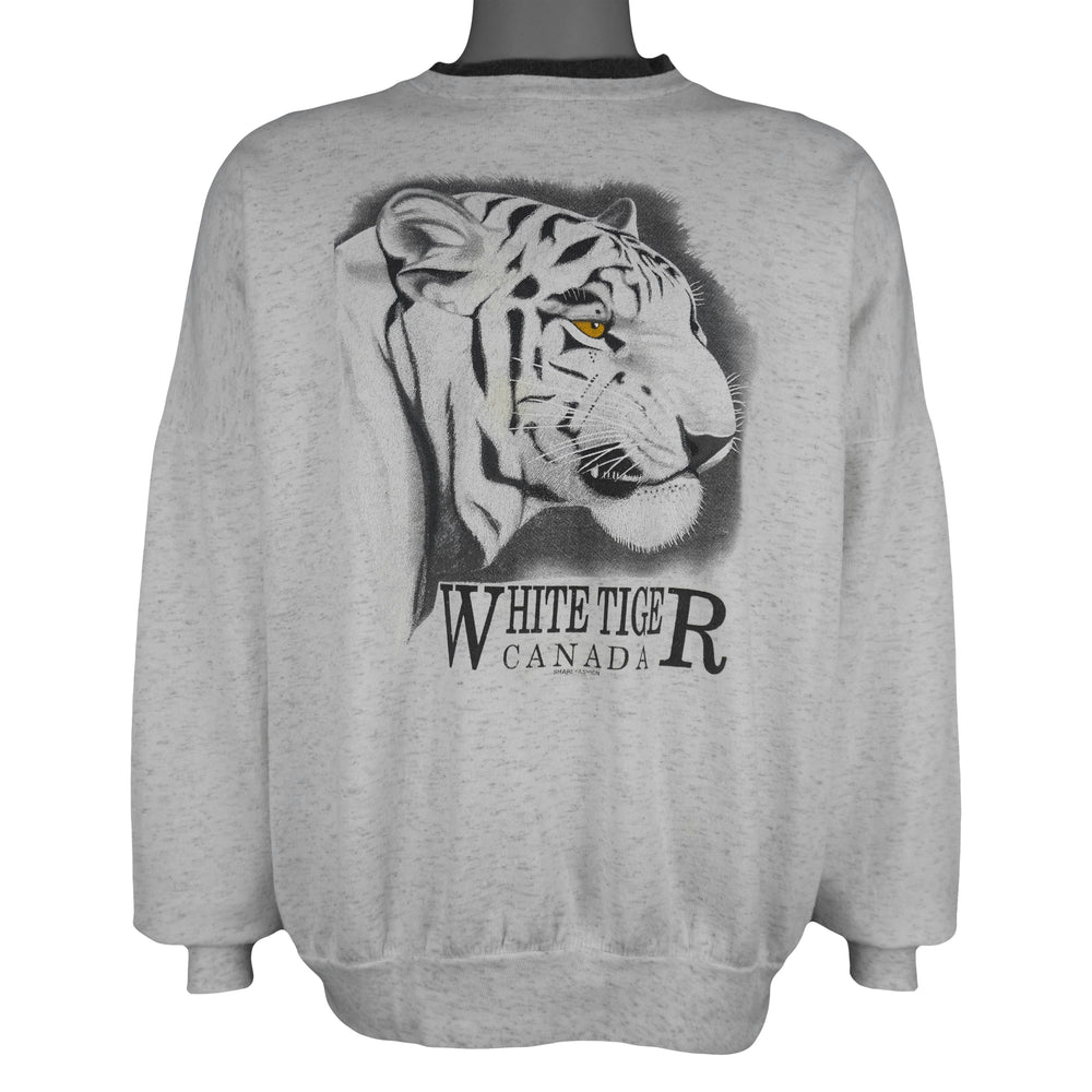 Vintage - White Tiger Canada Crew Neck Sweatshirt 1990s Large Vintage Retro