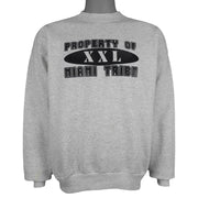 Vintage (Hanes) - Property Of Miami Tribe Crew Neck Sweatshirt 1990s Large Vintage Retro