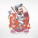 MLB (Salem) - The Babe George Herman Ruth Caricature T-Shirt 1989 Large Vintage Retro Baseball