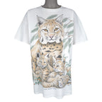 Vintage (Kittens) - North American Bobcats Animal Print T-Shirt 1990s X-Large Vintage Retro
