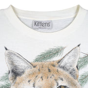 Vintage (Kittens) - North American Bobcats Animal Print T-Shirt 1990s X-Large Vintage Retro