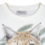 Vintage (Kittens) - North American Bobcats Animal Print T-Shirt 1990s X-Large Vintage Retro