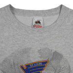 NHL (Fruit Of The Loom) - St. Louis Blues Crew Neck Sweatshirt 1991 Large Vintage Retro Hockey