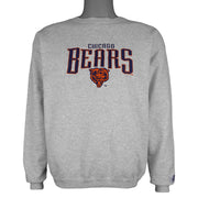 NFL (Logo Athletic) - Chicago Bears Embroidered Sweatshirt 1990s Large Vintage Retro Football