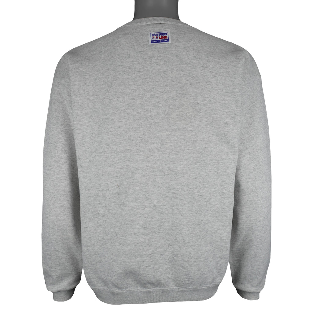 NFL (Logo Athletic) - Chicago Bears Embroidered Sweatshirt 1990s Large Vintage Retro Football