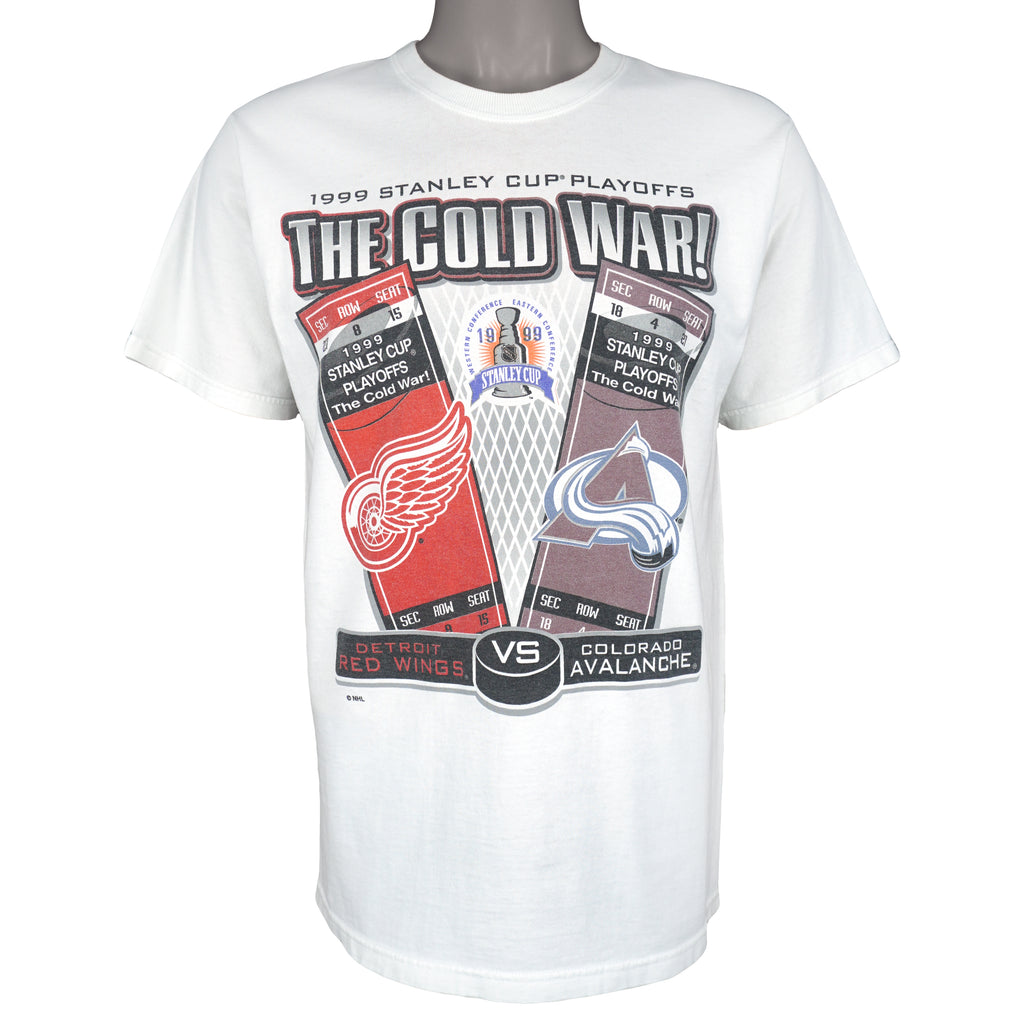 NHL (Pro Player) - Red Wings VS Avalanche Stanley Cup Champs T-Shirt 1999 Medium Vintage Retro Hockey