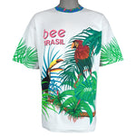 Vintage - Bee Brazil Tropical Animal Print T-Shirt 1990s Large