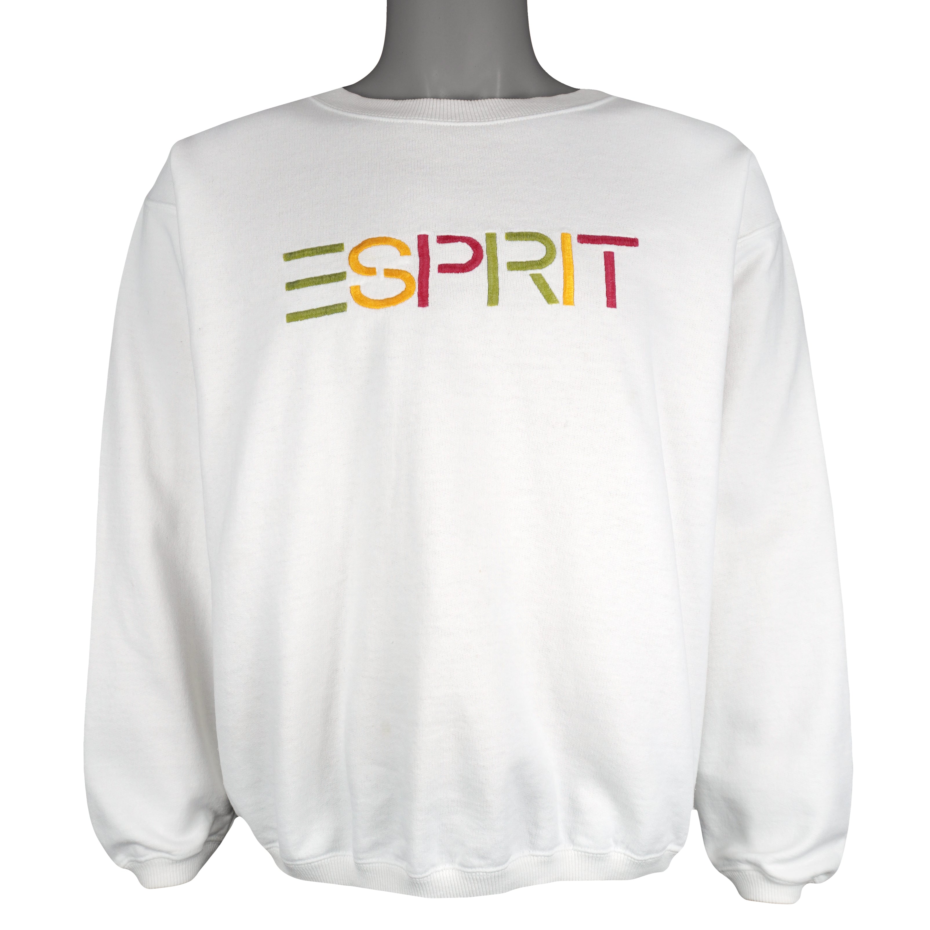 Vintage (ESPRIT) - Spell-Out Crew Neck Sweatshirt 1990s Large Vintage Retro
