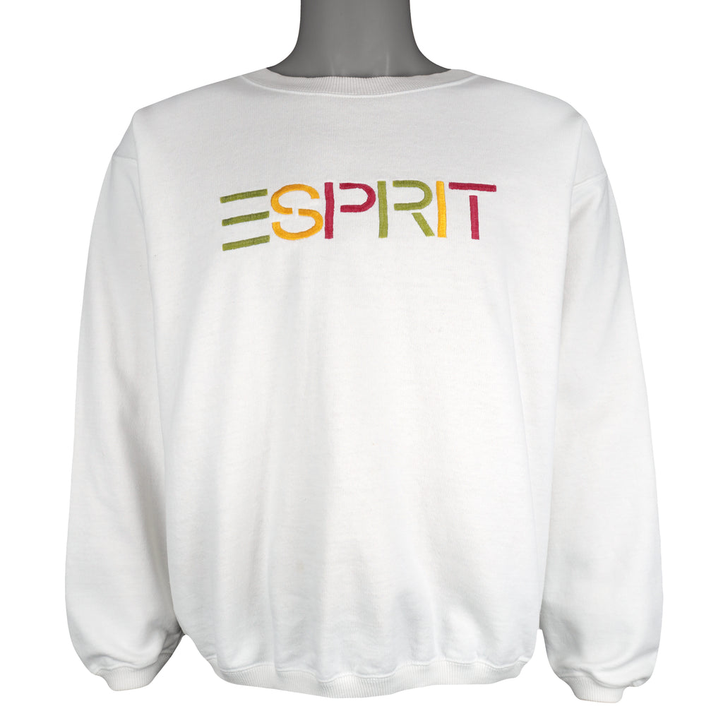 Vintage (ESPRIT) - Spell-Out Crew Neck Sweatshirt 1990s Large Vintage Retro
